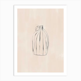 Striped Vase 1 Art Print