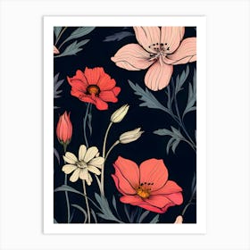 Floral Wallpaper 11 Art Print