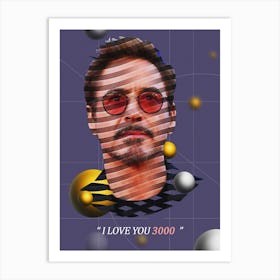 Quote In Ribbon Famous People Robert Downey, Jr Art Print