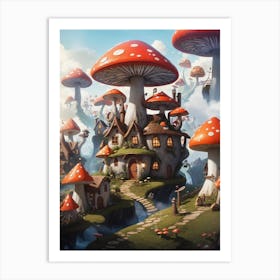 Mushroom House Art Print