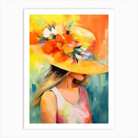 Girl In A Hat Art Print