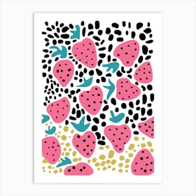 Strawberry Fields Pattern Art Print