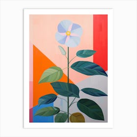 Impatiens 1 Hilma Af Klint Inspired Pastel Flower Painting Art Print