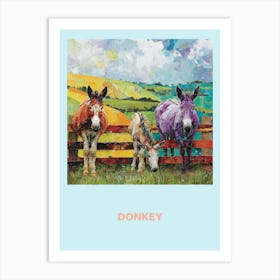 Donkeys Collage Poster 6 Art Print