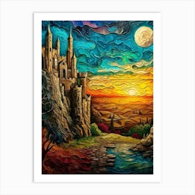 Castle At Sunset Art Print