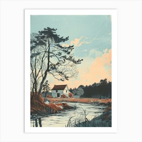 Karuizawa Japan 2 Retro Illustration Art Print