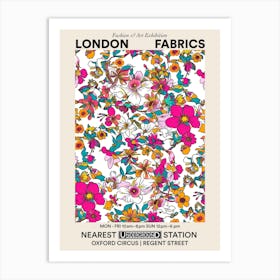 Poster Clover Chic London Fabrics Floral Pattern 3 Art Print
