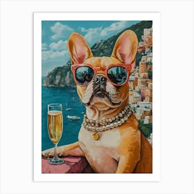 Frenchies Drink 13 Art Print