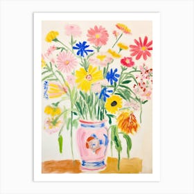 Flower Painting Fauvist Style Daisy 1 Art Print