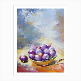 Shallots Still Life Painting vegetable Art Print