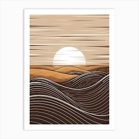 Sunset In The Desert 14 Art Print