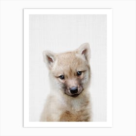 Peekaboo Wolf Art Print