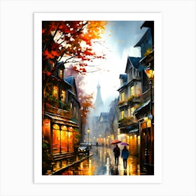 Nocturnal Cityscape A Tapestry Of Urban Splendor Art Print