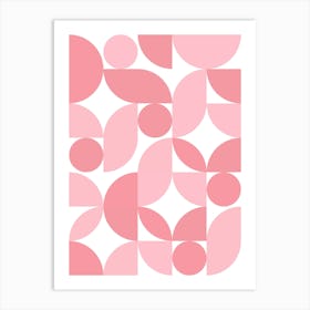 Mid Century Modern Abstract 26 Blush Pink Art Print