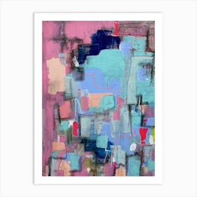 THE DISTANCE BETWEEN US - Abstract Geo-Painting Art Print