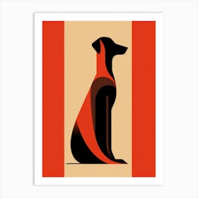 Dog Minimalist Abstract 6 Art Print