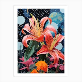 Surreal Florals Lily 7 Flower Painting Art Print