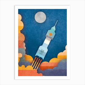To The Moon And Back Art Print