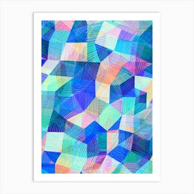 Chroma Abstract -Blue Art Print