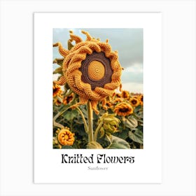 Knitted Flowers Sunflower 2 Art Print