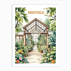 Sheffield Retro Vintage Travel V 01 Art Print