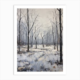 Winter City Park Painting Forest Park St Louis 1 Art Print