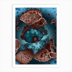 Watercolor Abstraction Blue Art Print