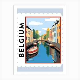 Belgium 1 Travel Stamp Poster Art Print