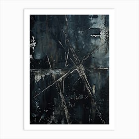 Abstract Black And White Painting 2 Art Print