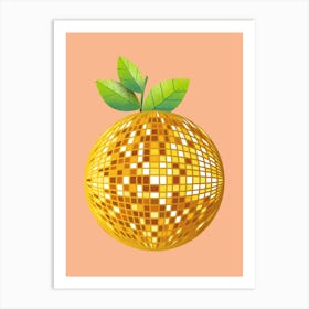 Orange Disco Poster, Contemporary Art Prints on Food and Kitchen..202 Art Print