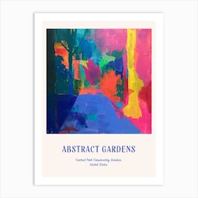 Colourful Gardens Central Park Conservatory Gardens Usa 4 Blue Poster Art Print