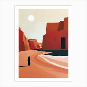 Woman In The Desert, Arabian 1 Art Print
