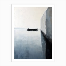 Santorini Silence: A Minimalist Study, Greece Art Print