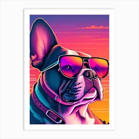 French Bulldog Wearing Glasses Art Print
