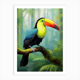 Vibrant Visions: Toucan Jungle Bird Print Art Print