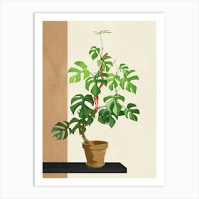 Monstera Obliqua Art Print