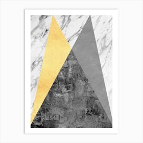 Modern geometry with gold 5 1 Art Print