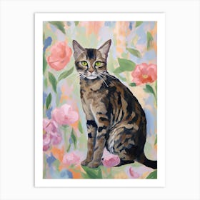 A Ocicat Cat Painting, Impressionist Painting 4 Art Print