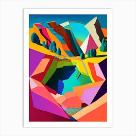 Crater Abstract Modern Pop Space Art Print