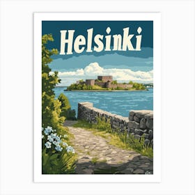 Aihrgdesign A Mid Century Modern Travel Poster For Helsinki 3 Art Print