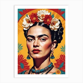 Frida Kahlo Portrait (5) Art Print