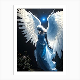 Angel Beauty Inwhite Glow - Diverse Art Illustration 84 Art Print