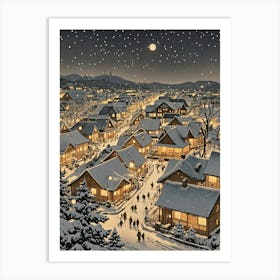 Winter Village no2 Art Print