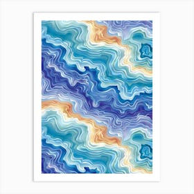 Abstract Wave Pattern 30 Art Print