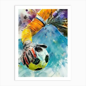 Football Player Watercolor Art (8) Art Print