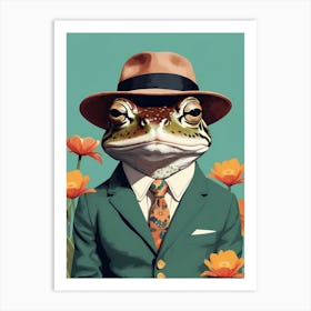 Frog In A Suit (25) Art Print