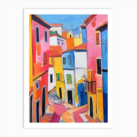 Lisbon Portugal 5 Fauvist Painting Art Print