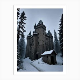 Castle In The Snow The Haunting of Castle Dragul Art Print