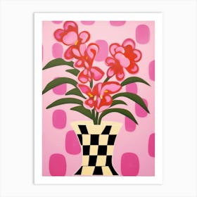 Snapdragons Flower Vase 1 Art Print