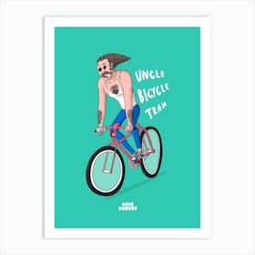 Uncle Bicycle Team Art Print